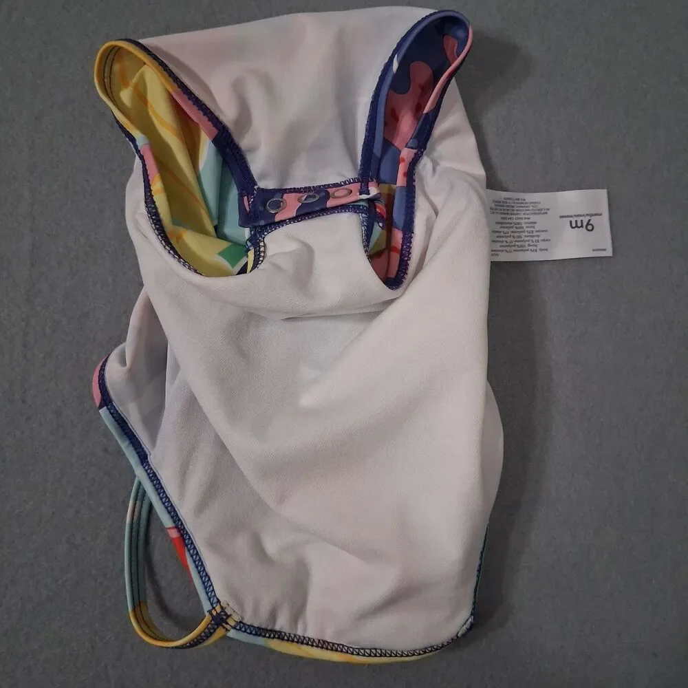 Carters Baby Girl Swimsuit Size 9m Fish Under Sea Bright Colors Pool Party Beach